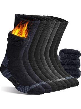 4 Pairs Men's Merino Wool Thermal Warm Winter Socks Super Thick